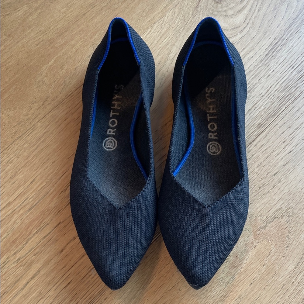 Rothy's THE POINT- Women's Black flats - size 11 - great condition